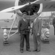 Wiley Post, left, and Harold Gatty in Berlin (Deutsches Bundesarchiv)